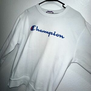 Champion White Logo Sweatshirt / Pullover